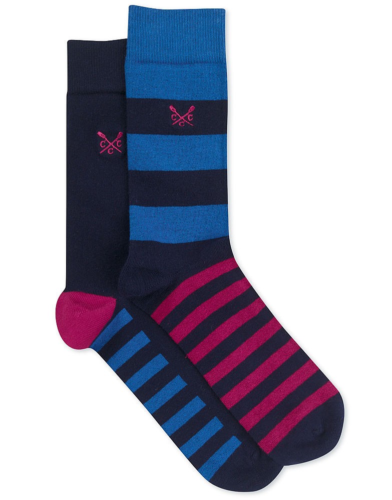 2 Pack Double Stripe Socks