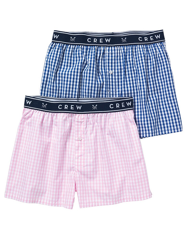 2 Pack Gingham Woven Boxers