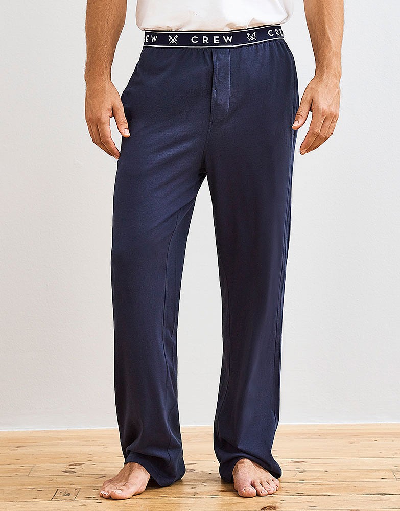 Men's Jersey Lounge Trousers in Navy from Crew Clothing