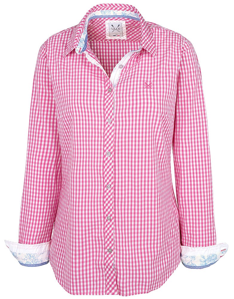 Women's Annie Shirt in Pink Gingham from Crew Clothing