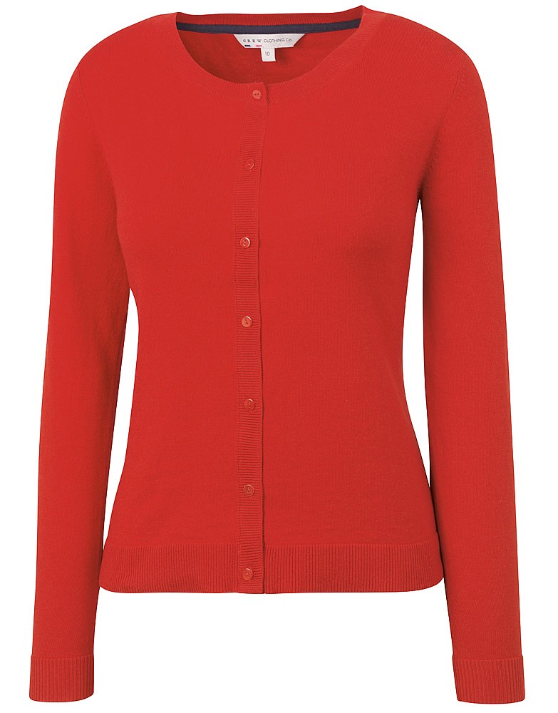 Women's Judy Cardigan in Vermillion from Crew Clothing