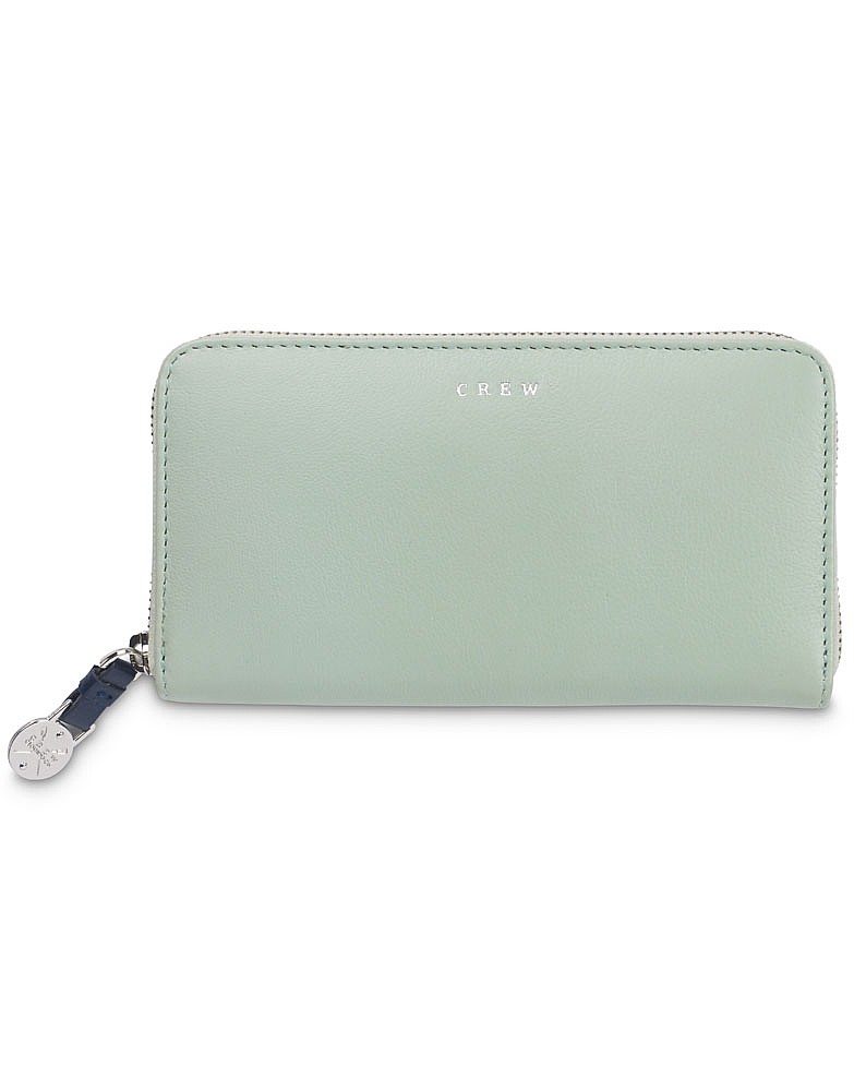Women's Long Zipped Purse in Aqua from Crew Clothing