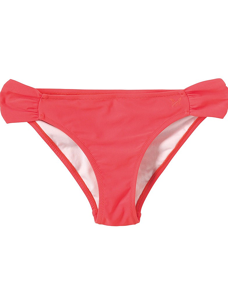 Women's Ruched Bikini Bottom in Nectarine from Crew Clothing