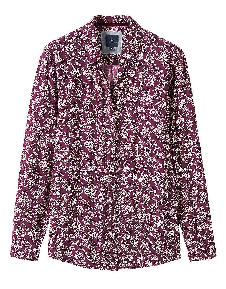 Women's Printed Viscose Shirt in Jasmine Floral from Crew Clothing