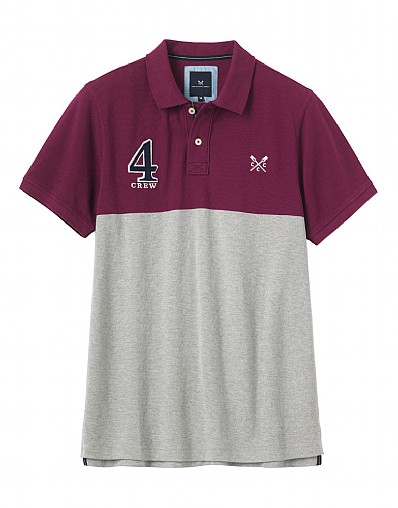 CREW NUMBERS PIQUE POLO