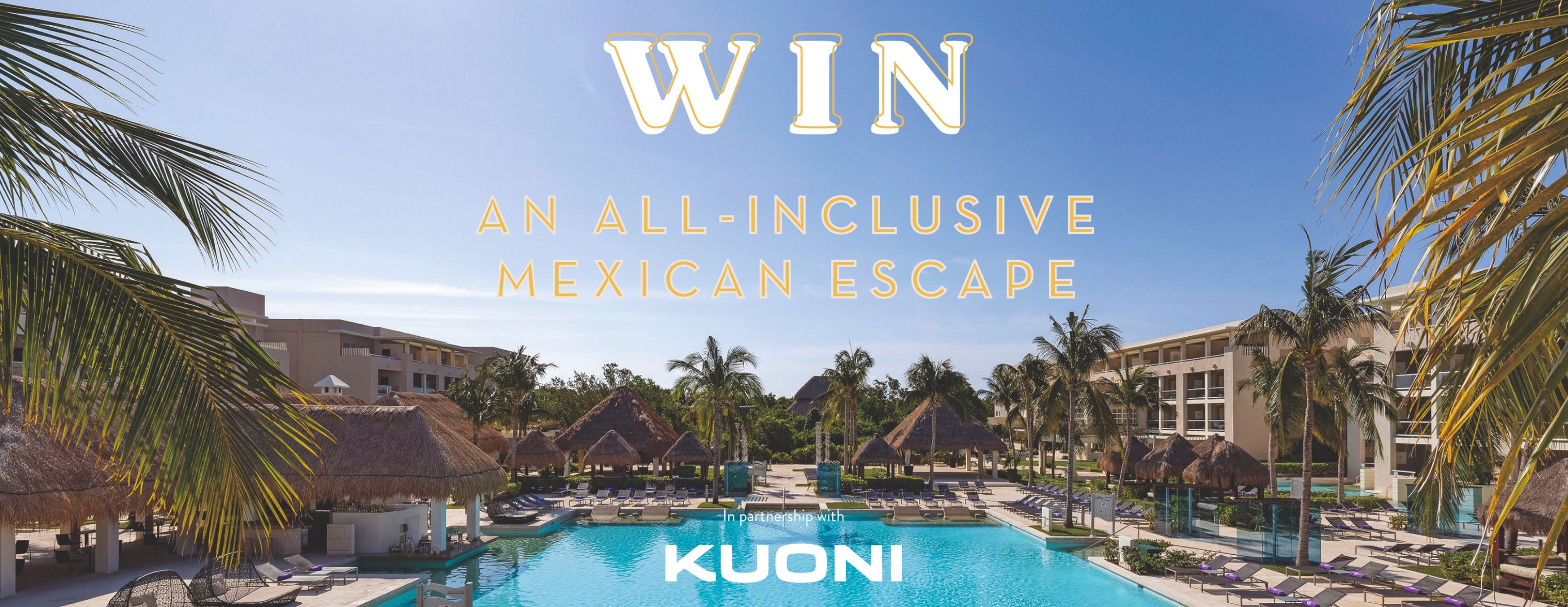 mexico hotel pool and sunbeds