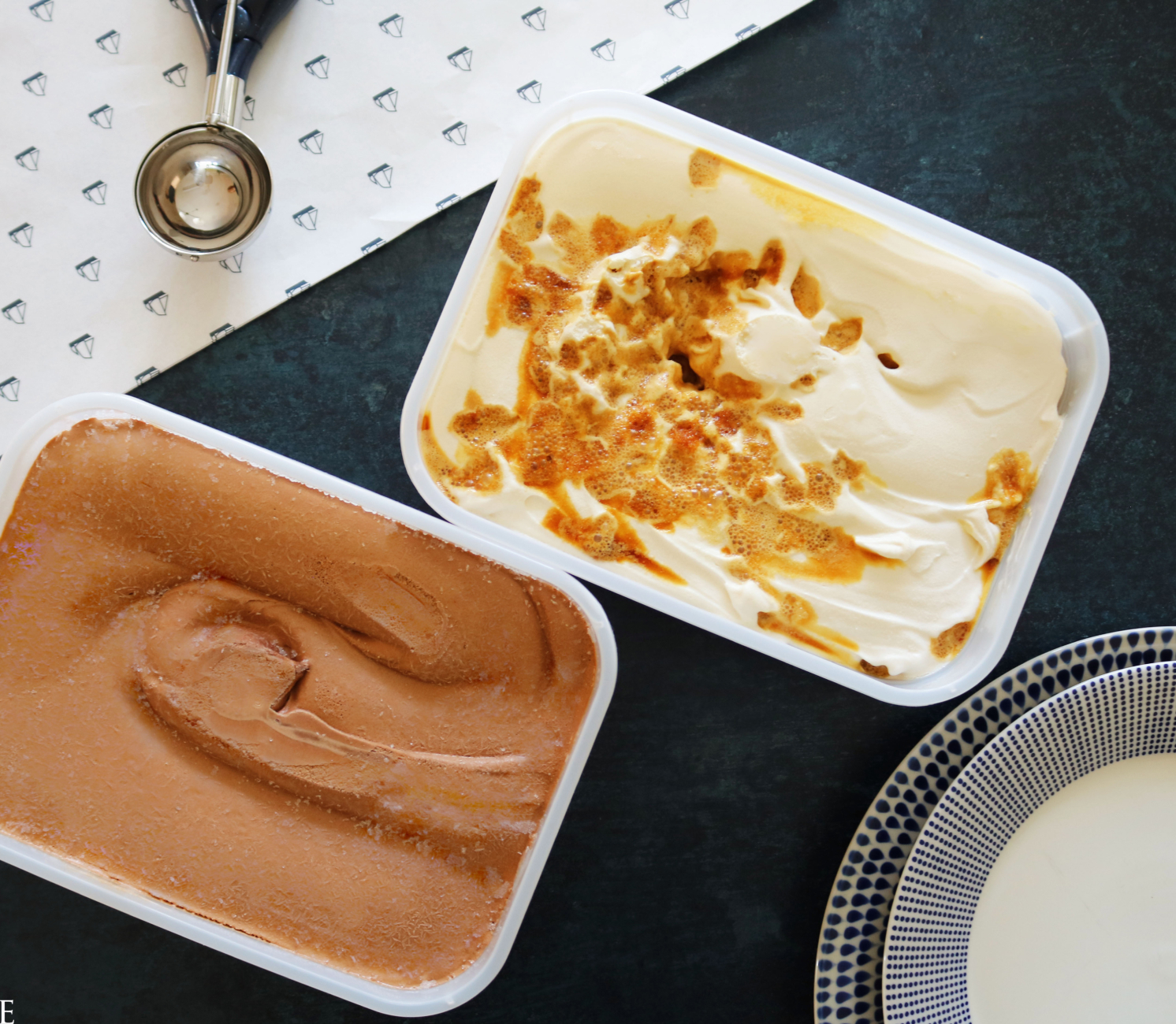 Salcombe Dairy ice cream tubs