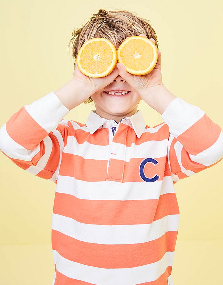 Long Sleeve Flock C Stripe Rugby Shirt
