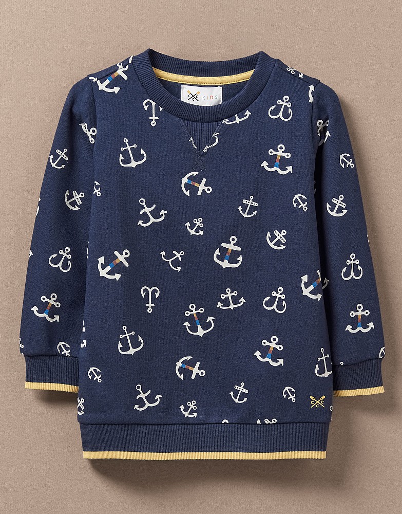 Printed Anchor Crew Neck Sweatshirt