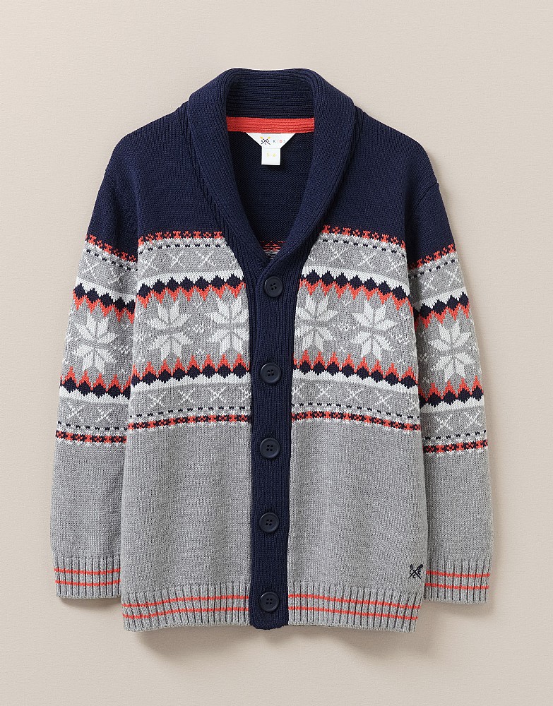 Shawl Neck Fairisle Cardigan