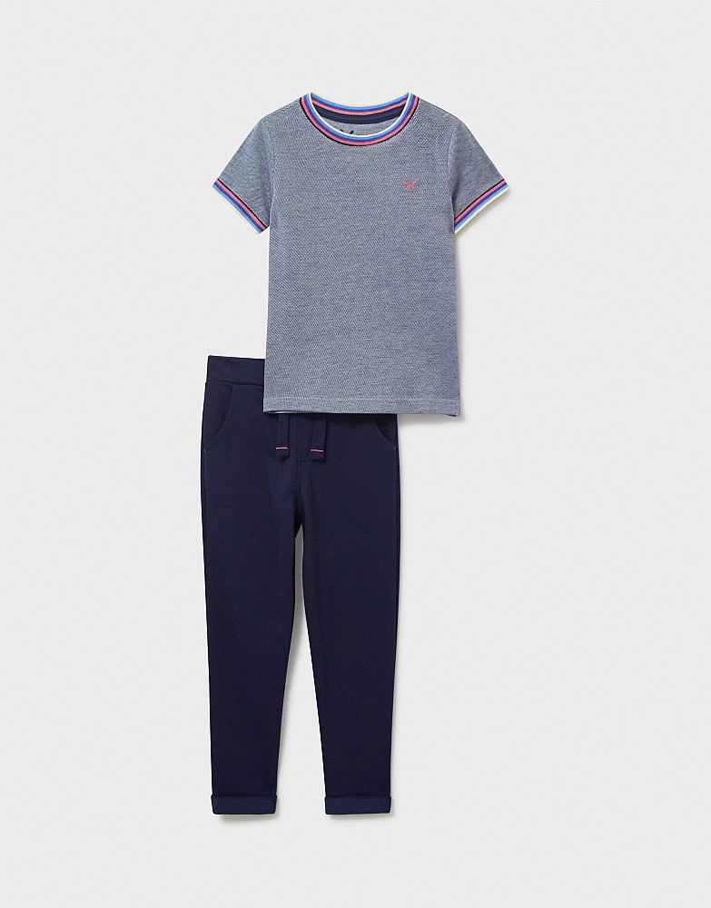 Short Sleeve Pique T-Shirt & Jogger Set
