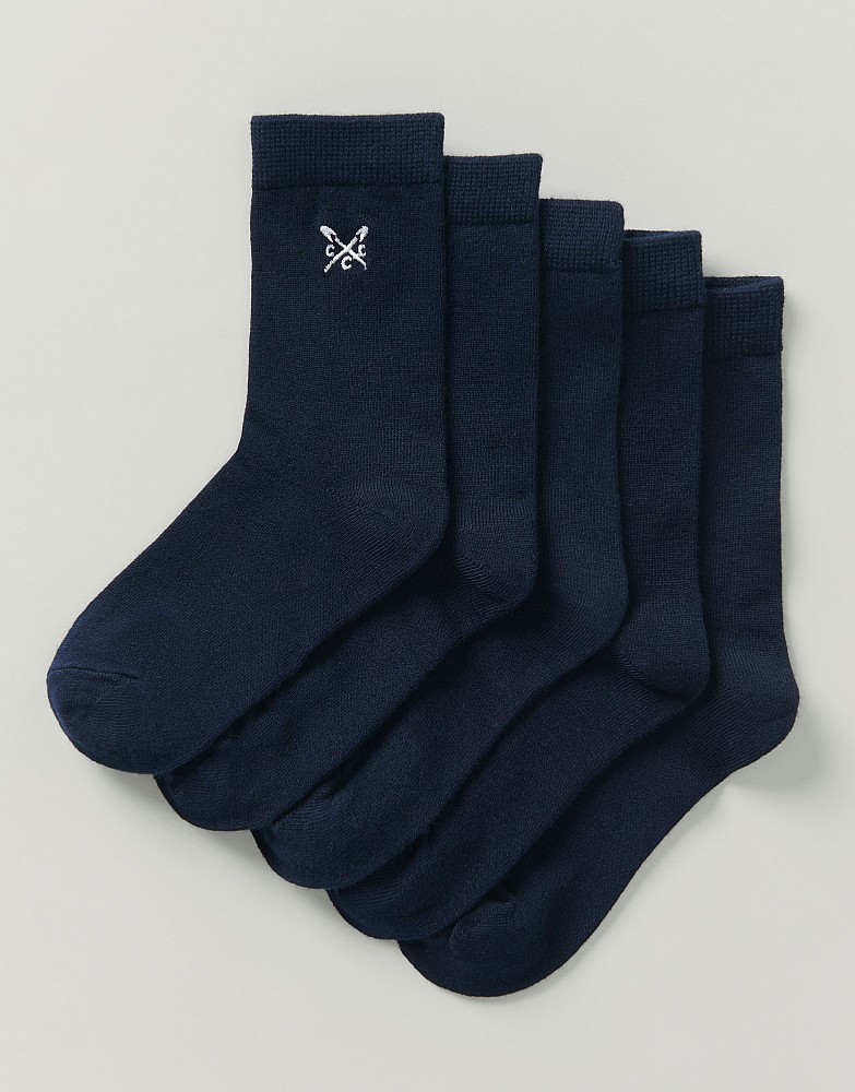 5 Pack Embroidered Socks