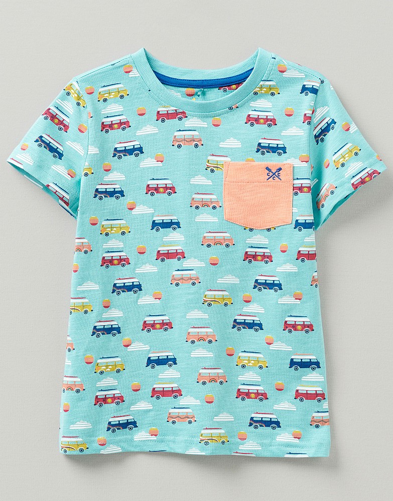 Short Sleeve All Over Transport Print T-Shirt