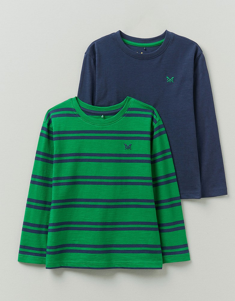 2 Pack Oversized Stripe & Plain T-Shirt