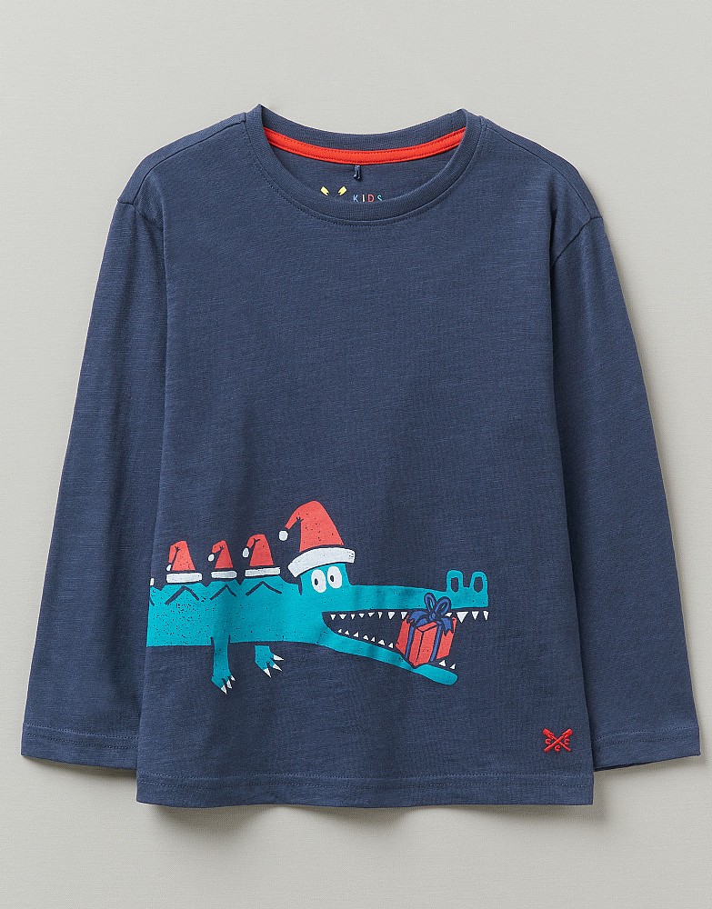 Santa Croc Long Sleeve Christmas T-Shirt