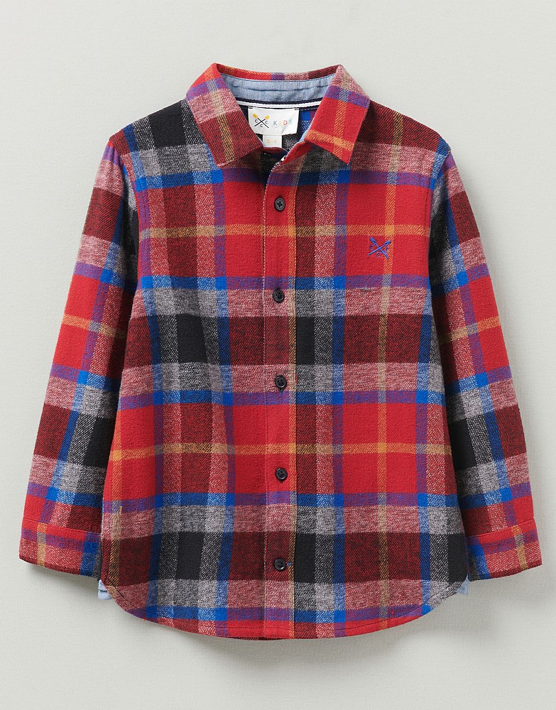 Boy's Boys' Long Sleeve Brushed Check Shirt from Crew Clothing Company