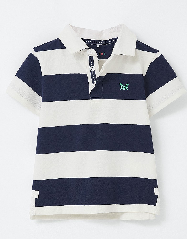 Short Sleeve Block Stripe Rugby Shirt