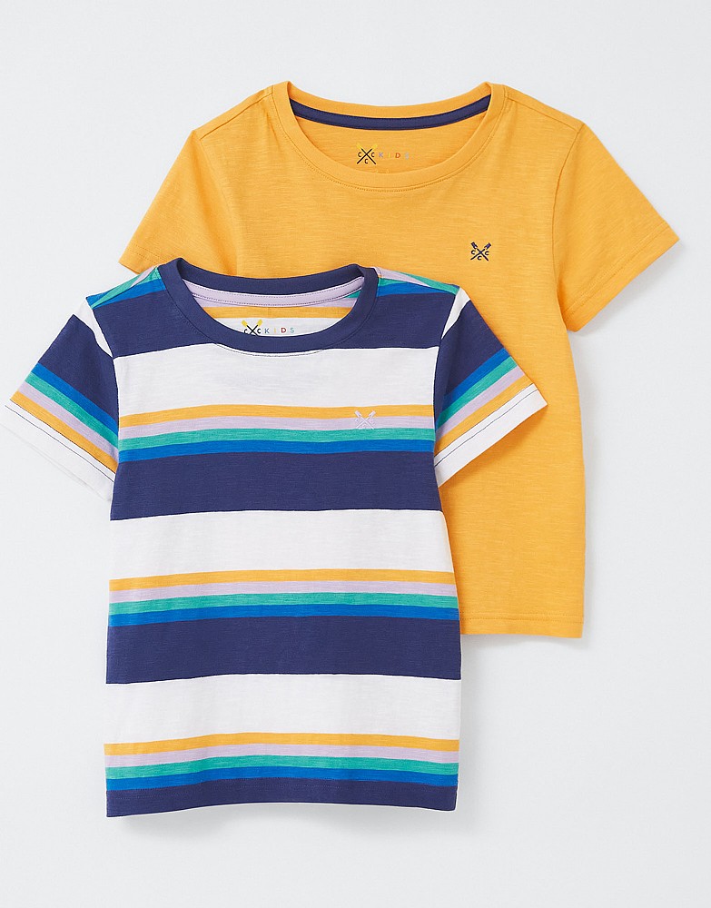 2 Pack Plain & Stripe T-Shirts