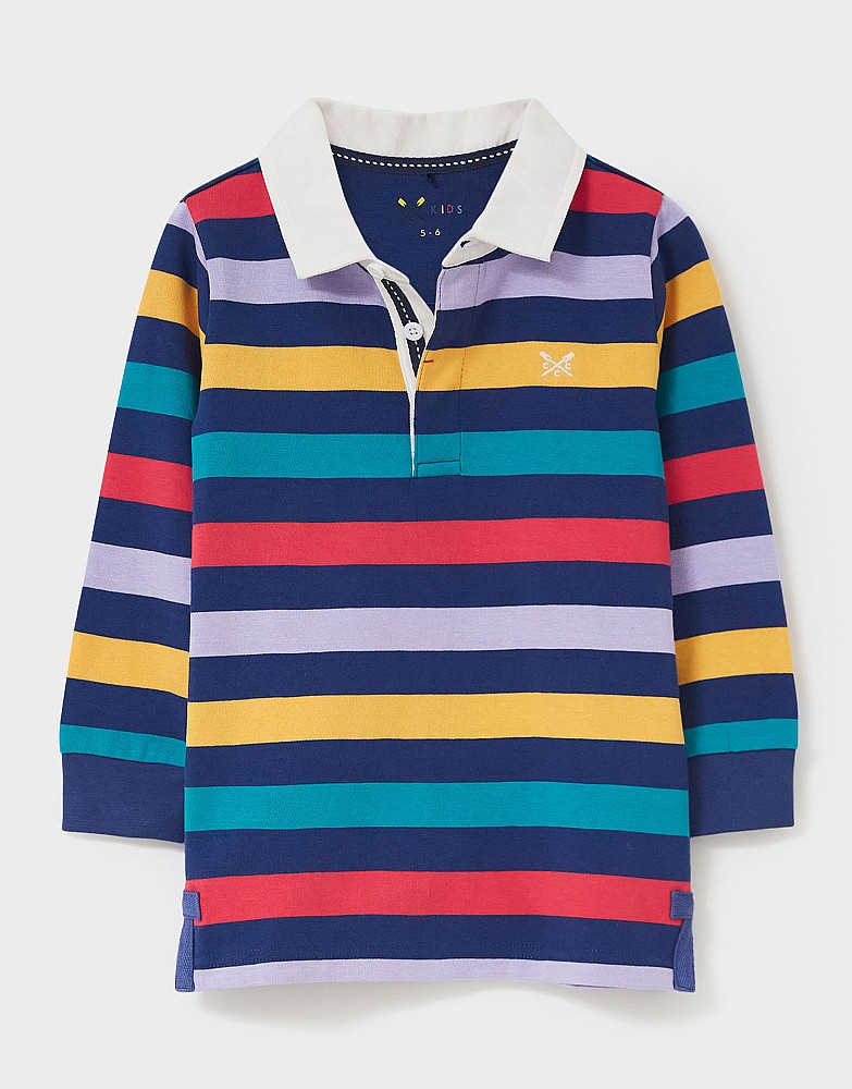 Long Sleeve Multi Stripe Rugby Shirt