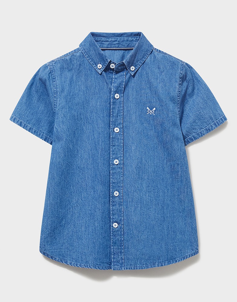 Hot Sale Classic Cotton Boys' Short Sleeve Denim Shirt by Fly Jeans - China  Boys Clothes and Boys Overshirt price | Made-in-China.com