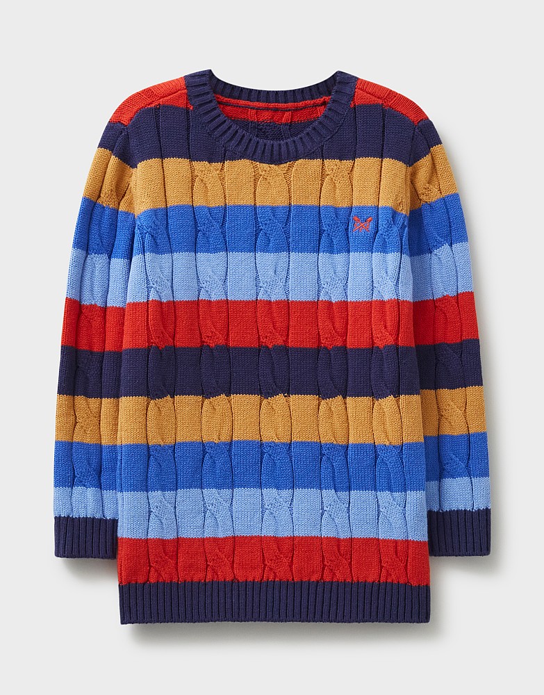 Stripe Cable Knit Jumper