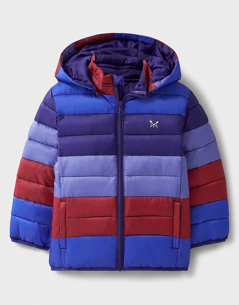 Lightweight Stripe Lowther Jacket in Blue and Red