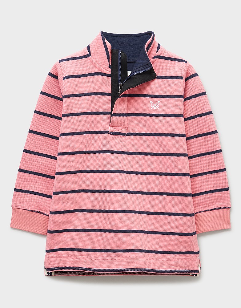 Breton Striped Pique Padstow in Pink and Navy