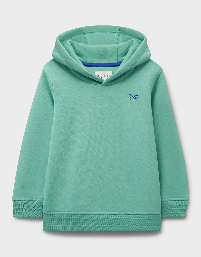 Crossed Oars Hoodie in Aqua Green