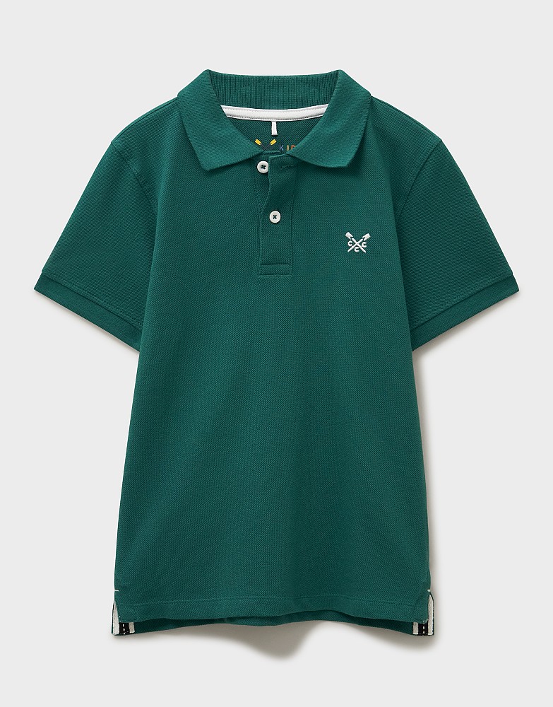Classic Pique Polo Shirt in Teal Green
