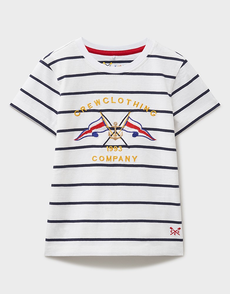 Graphic T-Shirt in Navy & White