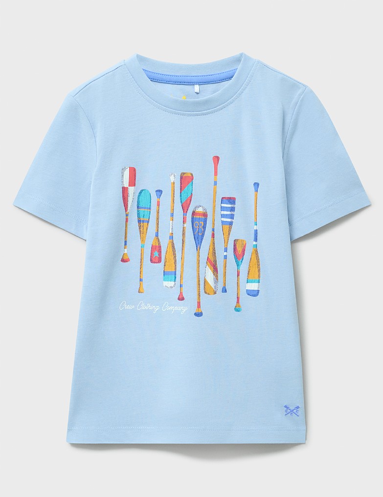 Short Sleeve Graphic T-shirt in Blue