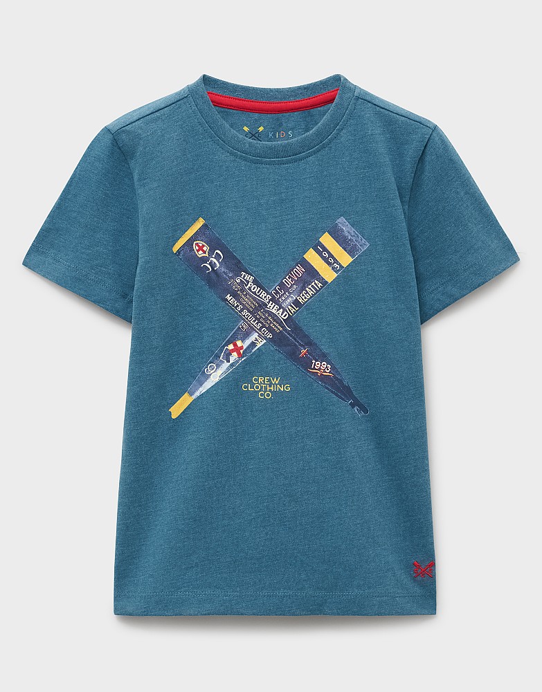 Short Sleeve Graphic T-shirt in Turquoise