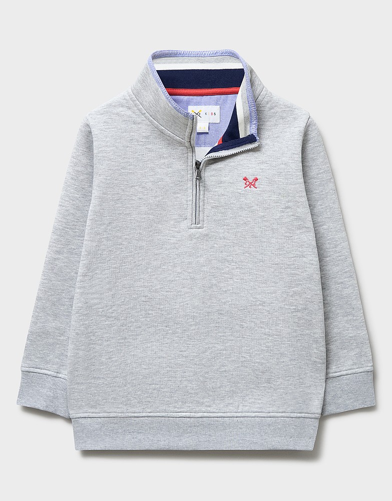 Half Zip Sweatshirt in Grey