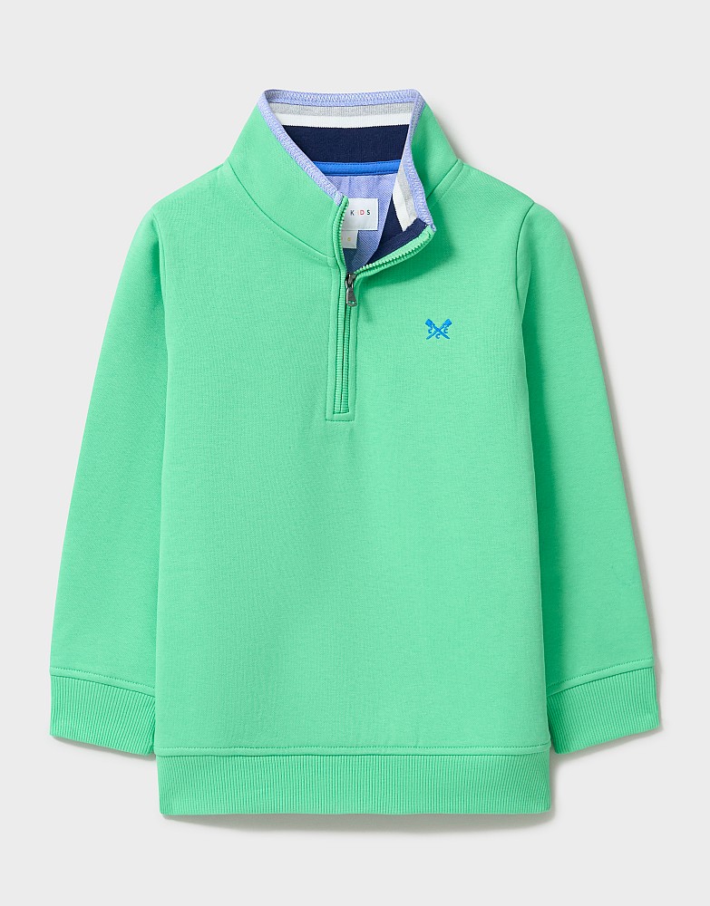 Half Zip Sweatshirt in Lime Green