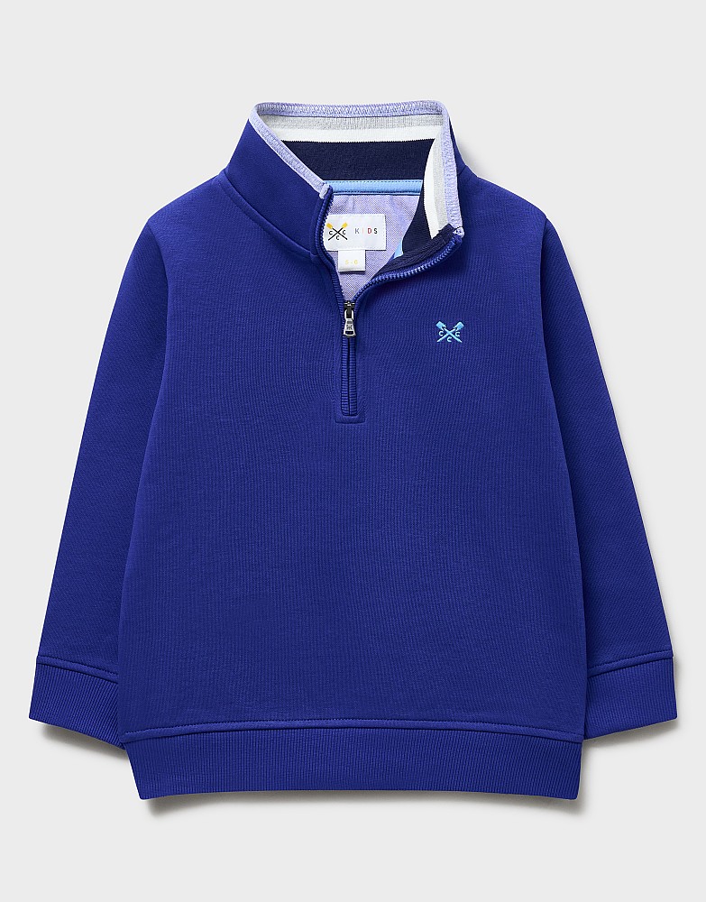 Half Zip Sweatshirt in Navy Blue