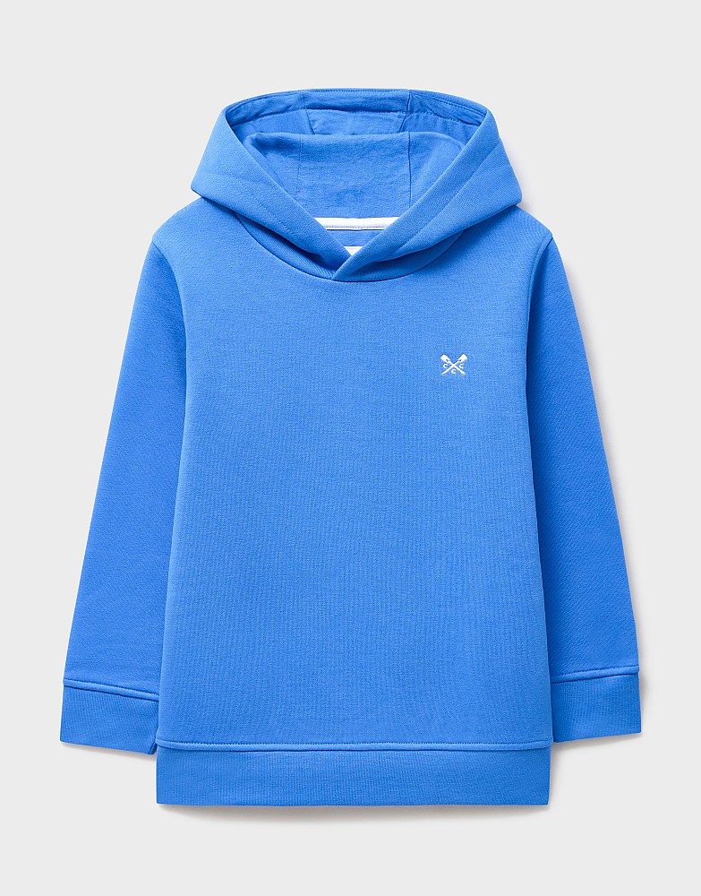 Cotton Blend Crossed Oars Hoodie in Blue