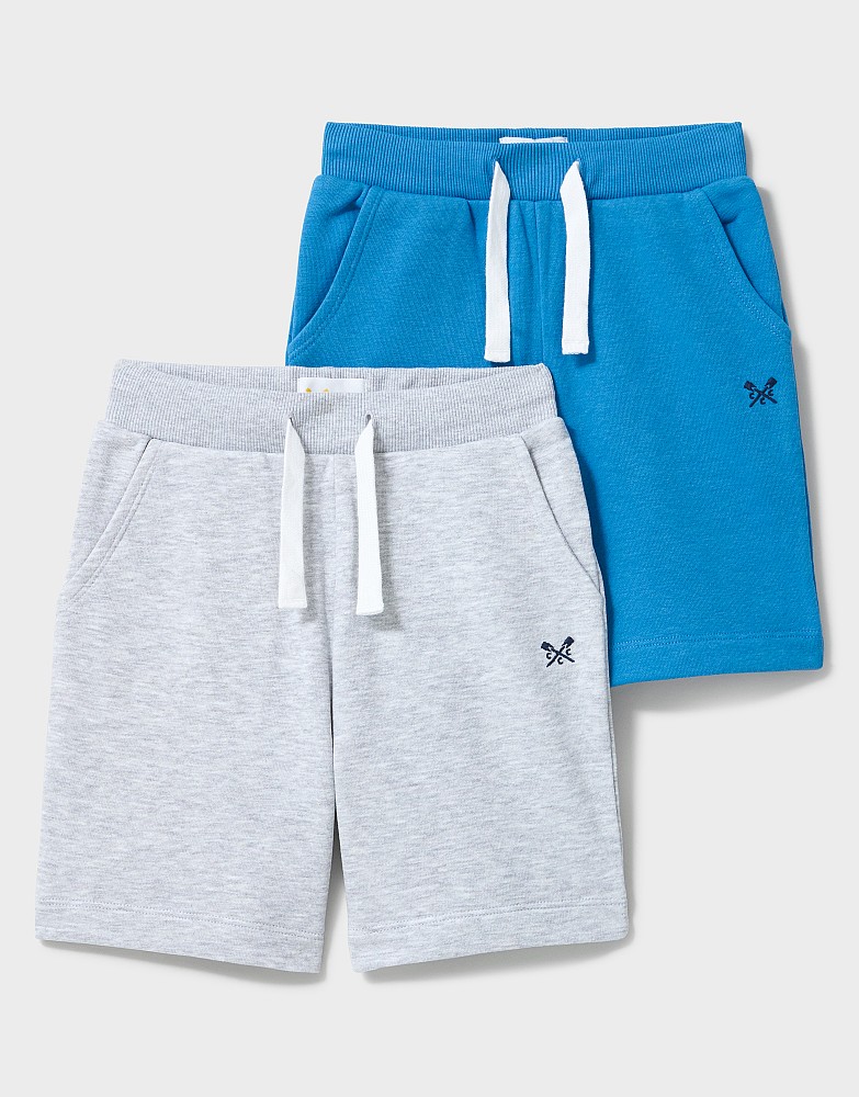 2-Pack Sweat Shorts in Grey and Blue