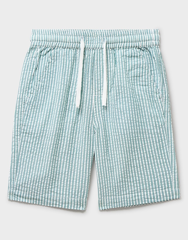 Striped Woven Short in Green