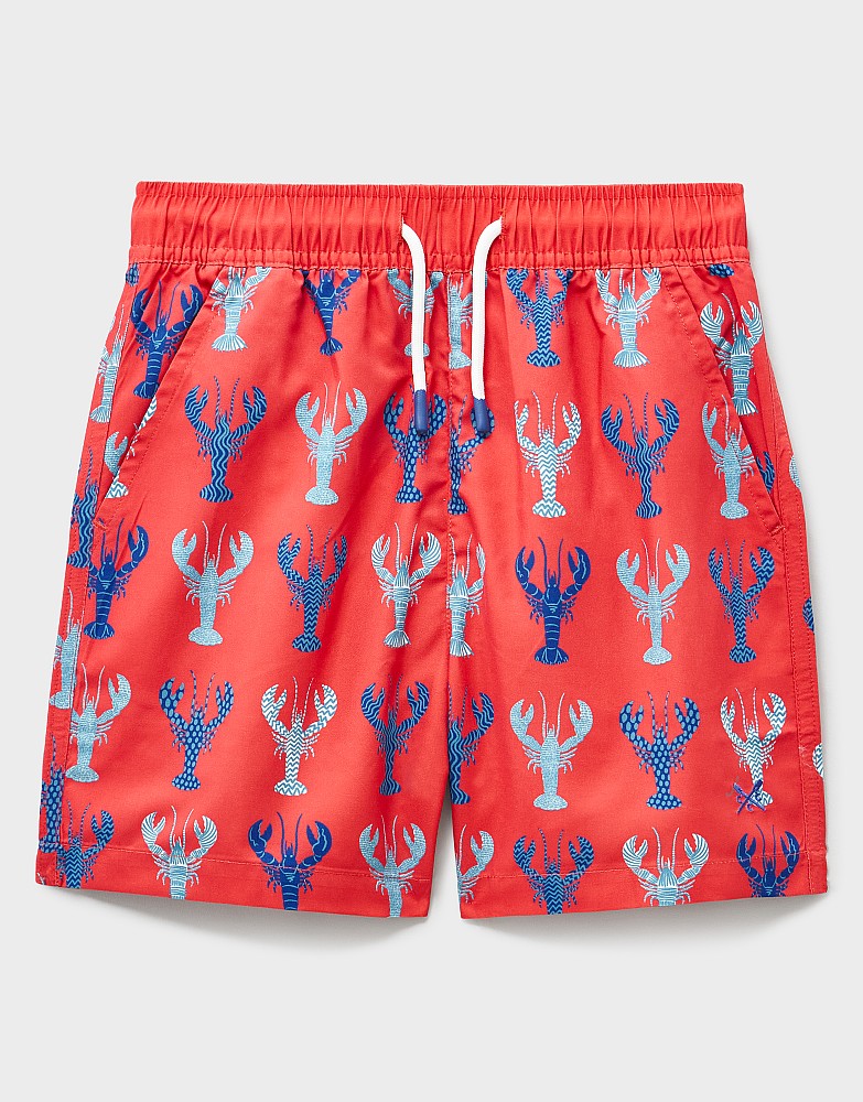 Swimshorts in Red Lobster Print