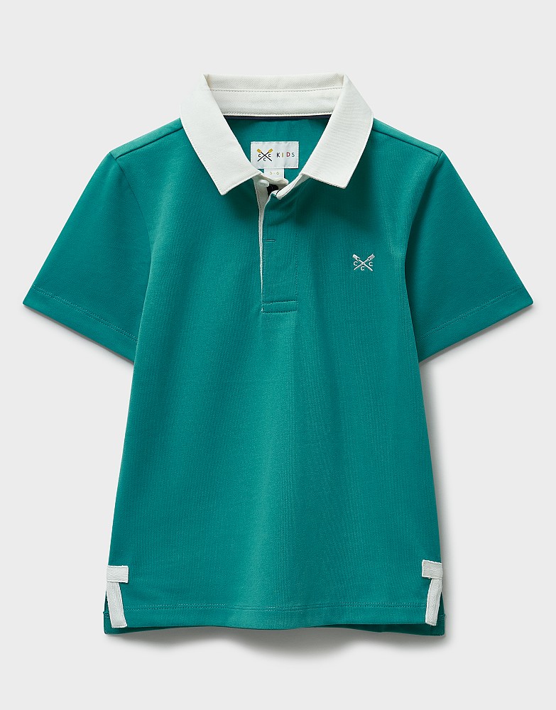 Short Sleeve Rugby Shirt in Green