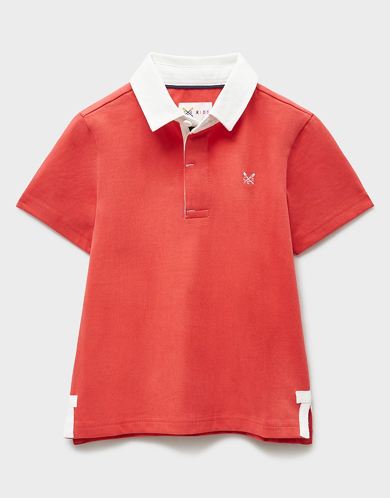 Short Sleeve Rugby Shirt in Red
