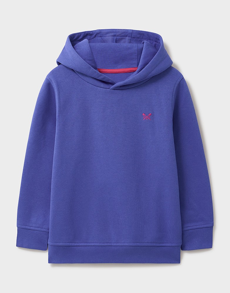 Cotton Blend Hoodie in Blue