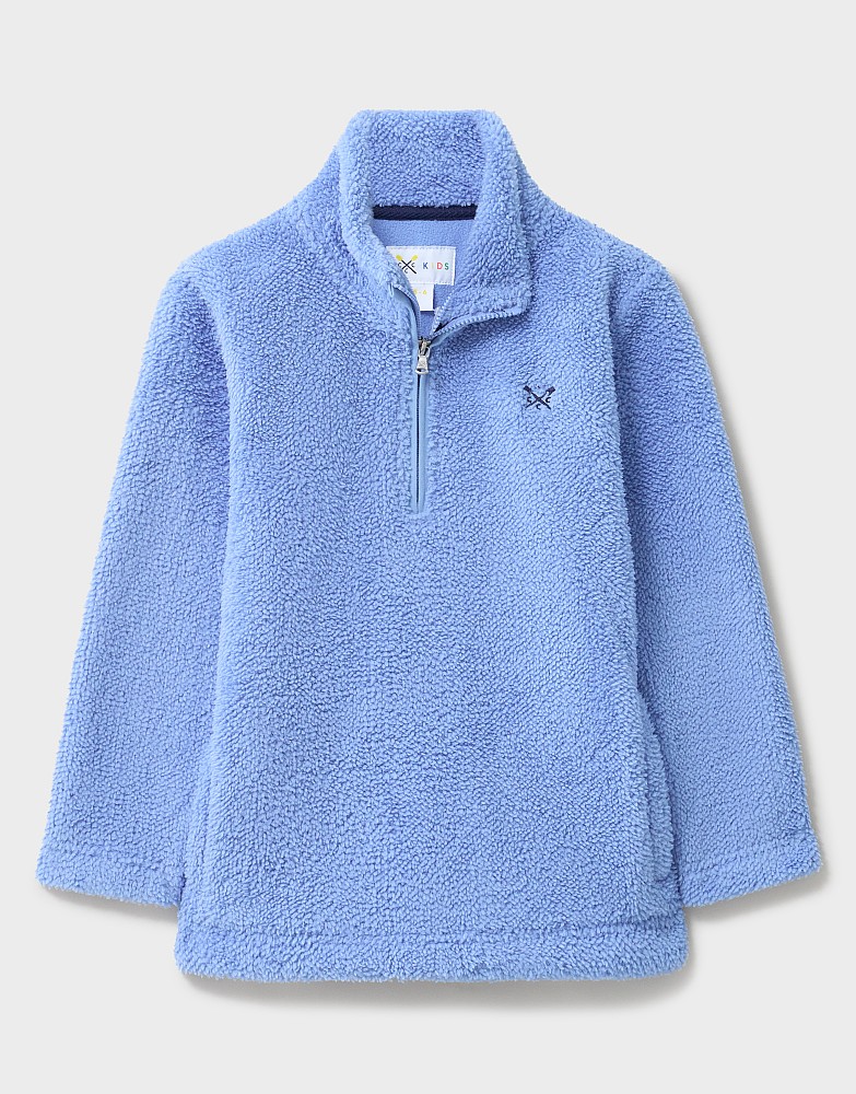 Fleece Quarter Zip Sweat in Blue