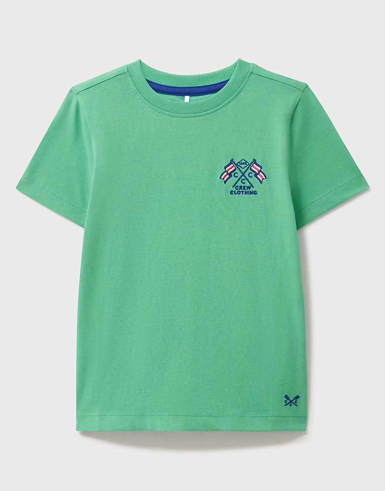 Classic Graphic Tee in Aqua Green