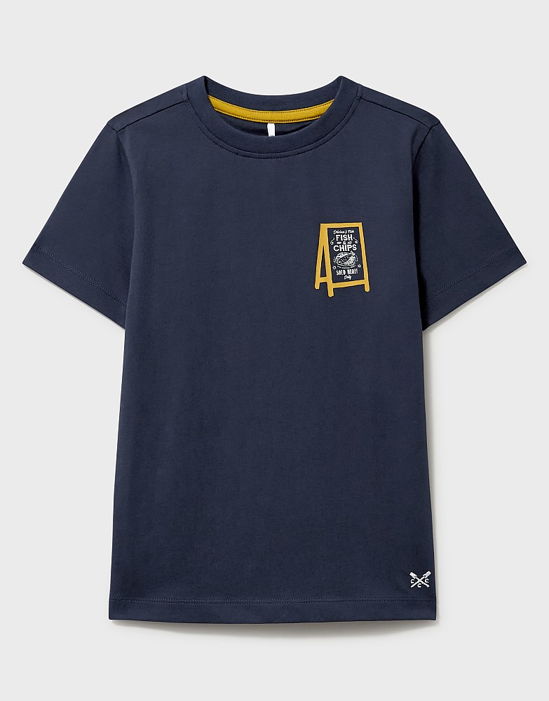 Classic Graphic Tee in Navy