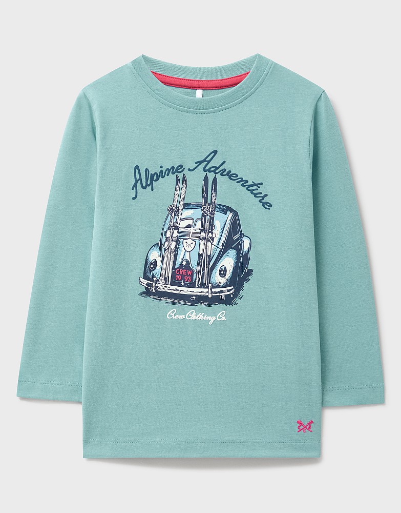 Long Sleeve Graphic T-Shirt in Lilac