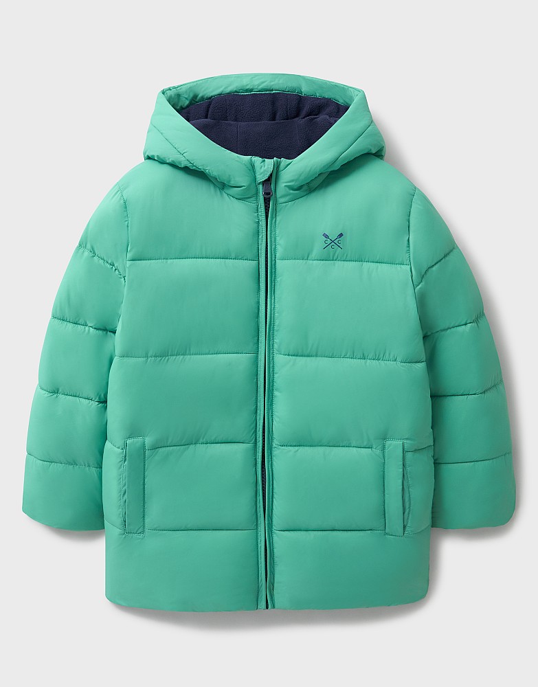 Cosy Midweight Fleece-Lined Puffa in Aqua
