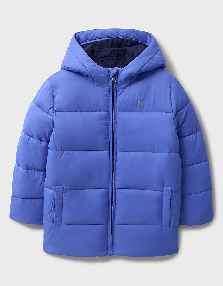 Cosy Midweight Fleece-Lined Puffa in Blue