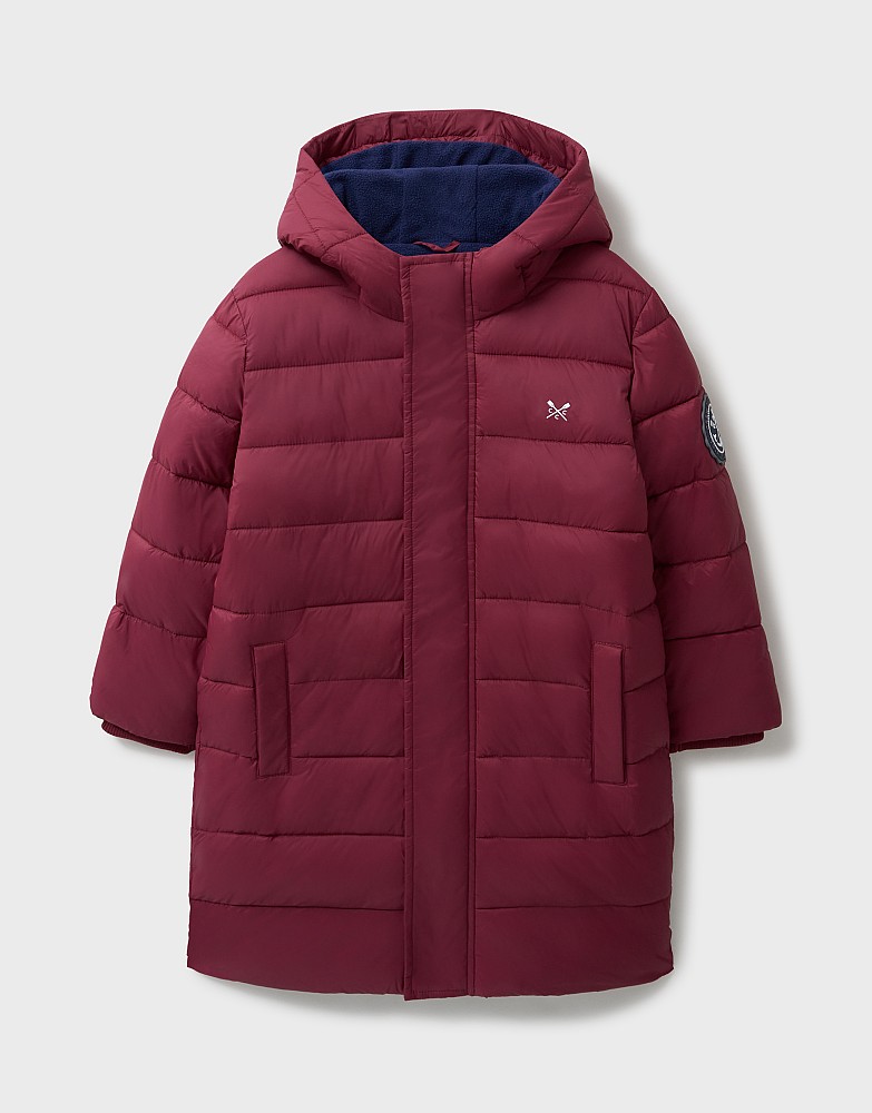 Lightweight Longline Coat in Red