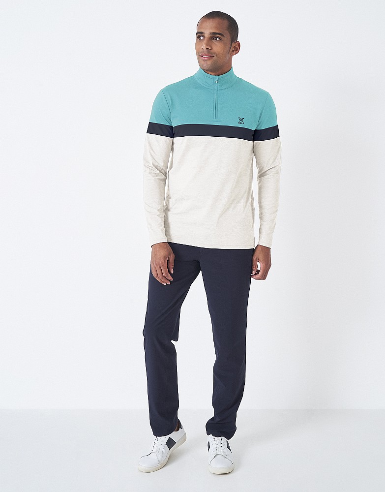 Panelled Half Zip Sweatshirt